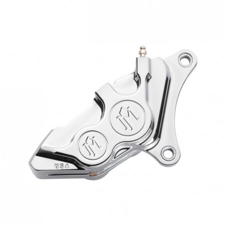 PM 4 PISTON DIFFERENTIAL BORE CALIPER 84-99(NU)B.T., XL (EXCL. XL WITH WIRE WHEELS) 97-11(NU)FLSTS SPRINGER