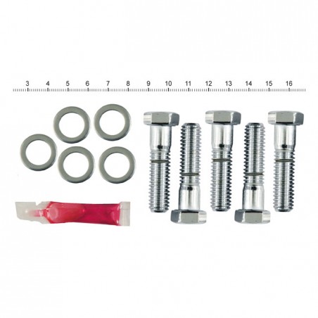 performance machine - Kit de visserie de poulie - 7/16"-14 x 1.75" - Pour moyeux jusqu'à 2001 - Chrome - PM