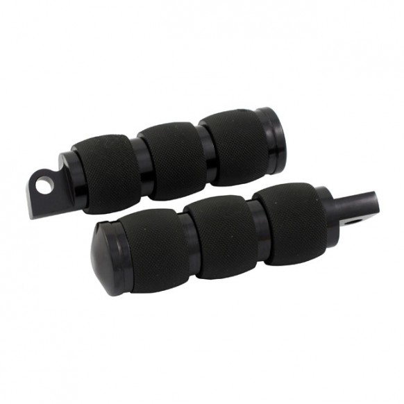 Avon Folding foot pegs Air Cushion, black anodized Traditional H-D male mount