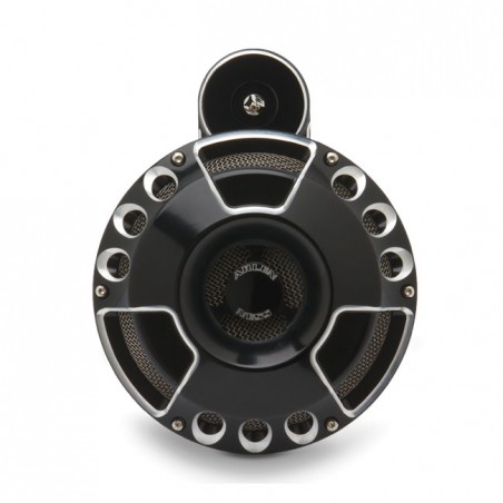Arlen Ness, billet horn kit, Deep Cut. Black CC UNIVERSAL