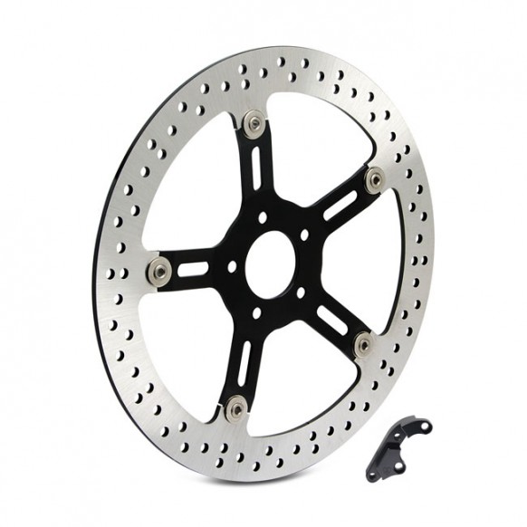 NESS BIG BRAKE FLOATING ROTOR KIT 14" LH 08-13 FLT, FLHX, FLHR with 17" or larger front wheel (NU)