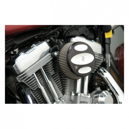 arlen ness - Filtre à air Stage I Big Sucker Scalloped - Harley-Davidson Big Twin de 1993 à 1999 avec carburateur CV - Noir -