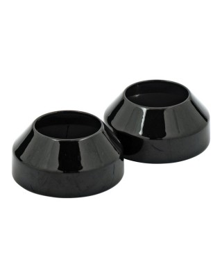 mcs - Cache-poussières de tubes de fourche - 41mm - Harley-Davidson FXWG & Softail FXST de 1980 à 2007 - Noir - MCS