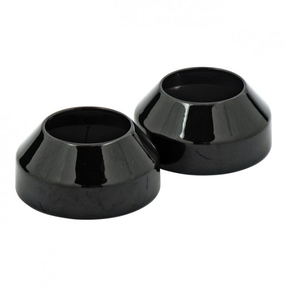 mcs - Cache-poussières de tubes de fourche - 41mm - Harley-Davidson FXWG & Softail FXST de 1980 à 2007 - Noir - MCS