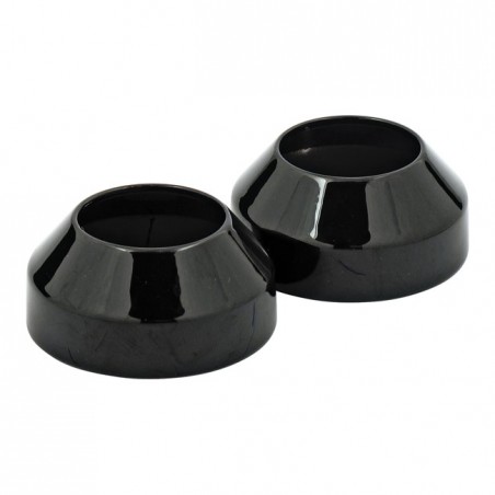 mcs - Cache-poussières de tubes de fourche - 41mm - Harley-Davidson FXWG & Softail FXST de 1980 à 2007 - Noir - MCS