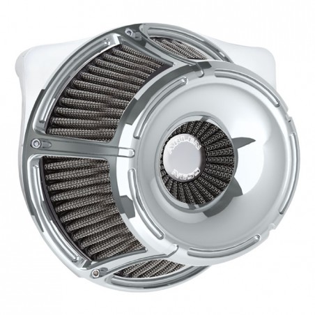 NESS SLOT TRACK INVERTED AIR CLEANER KIT CV carb: 93-06 all B.T. Delphi inj.: 01-15 Softail 04-17 Dyna (excl. 2017 FXDLS) 02-07