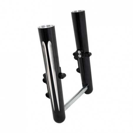 Arlen Ness 49mm Hot Legs dual disc Deep Cut, black 14-16 Touring (NU)