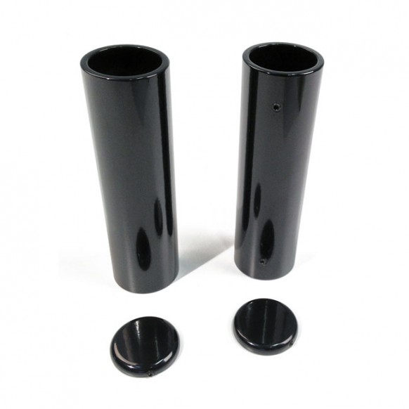 cult werk - Kit de caches tubes de fourche supérieurs - Harley-Davidson Sportster XL1200X & XL1200C de 2010 à 2017 - Noir - C