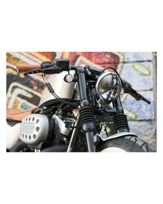 cult werk - Kit de caches tubes de fourche supérieurs - Harley-Davidson Sportster XL1200X & XL1200C de 2010 à 2017 - Noir - C