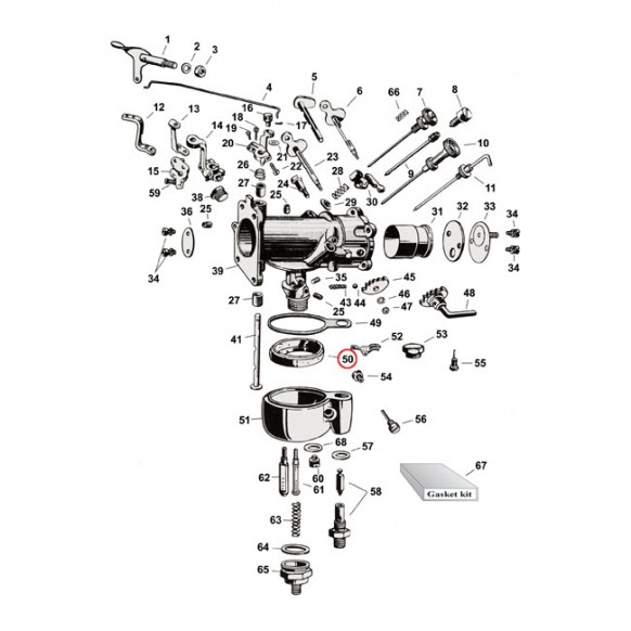 samwel - Joint de cuve de flotteur de carburateur Linkert Serie M - Harley-Davidson de 1933 à 1965 - SAMWEL
