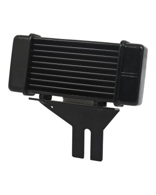 HORIZONTAL OIL COOLER, 10-ROW BLACK 91-17 Dyna(NU)