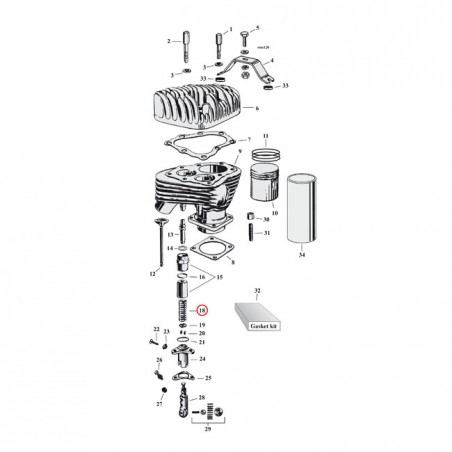 VALVE SPRING SET 41-73 45" SIDEVALVES(NU)