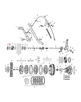 samwel - Rondelle de joint spi de pignon de troisième d'arbre principal - Harley-Davidson 45" SV de 1941 à 1973 - SAMWEL