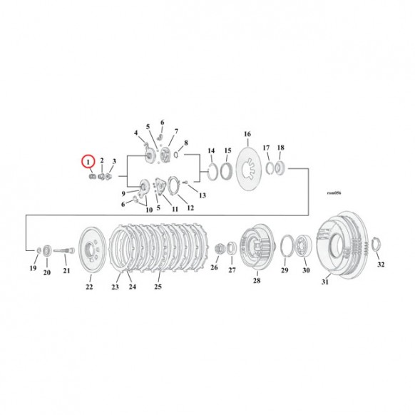 mcs - Ressorts de butée d'embrayage - Harley-Davidson Sportster XL à partir de 1994 - MCS