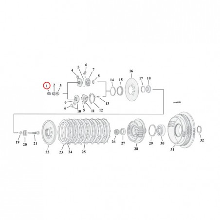 mcs - Ressorts de butée d'embrayage - Harley-Davidson Sportster XL à partir de 1994 - MCS