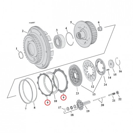 Alto clutch plate set Aramid 98-17 B.T. (excl. 15-17 B.T. with A&S clutch 2017 M8) (NU)