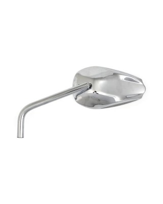 mcs - Rétroviseurs Streamline - Tige arrondie - Homologué ECE - Chrome - MCS