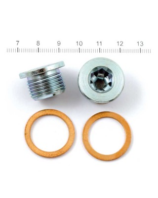 Vance & Hines, 18mm O2 sensor plug set. Zinc. 86-06 H-D models (with exhaust system equipped with O2 sensor bungs)
