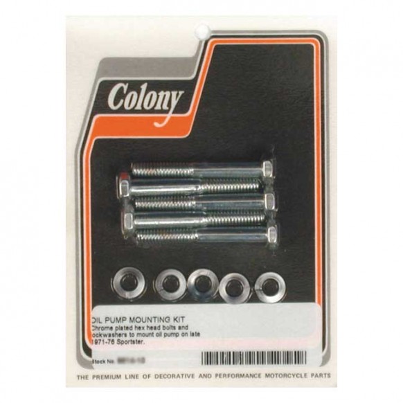 colony - Kit de montage de pompe à huile - Harley-Davidson Sportster XL de 1971 à 1976 - Chrome - COLONY