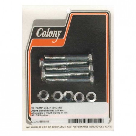 colony - Kit de montage de pompe à huile - Harley-Davidson Sportster XL de 1971 à 1976 - Chrome - COLONY