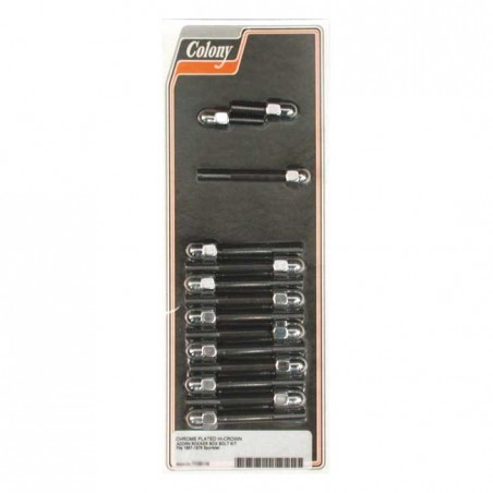 colony - Kit de visserie borgne de cache-culbuteurs - Harley-Davidson Sportster XL de 1957 à 1976 - Chrome - COLONY