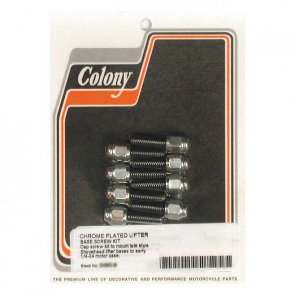 colony - Kit de montage d'embase de poussoirs - Harley-Davidson Big Twin de 1976 à 1984 avec carter de modèles de 1936 à 197