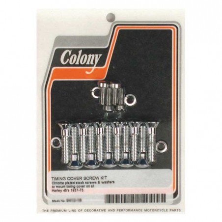 colony - Kit de montage de carter de distribution - Harley-Davidson 45" SV de 1937 à 1973 - Chrome - COLONY