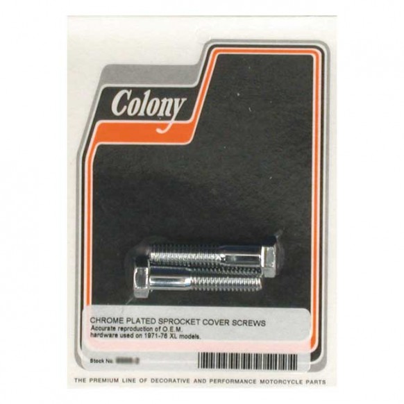 colony - Kit de visserie de carter de pignon - Harley-Davidson Sportster XL de 1971 à 1976 - Chrome - COLONY