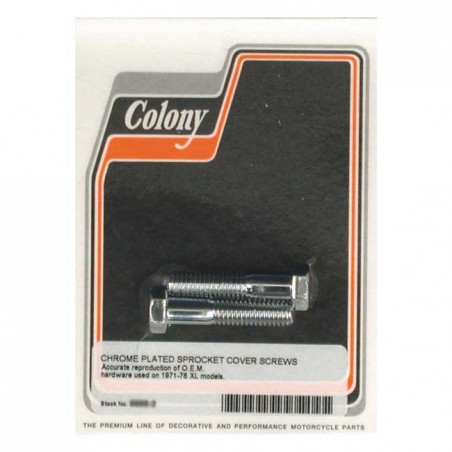 colony - Kit de visserie de carter de pignon - Harley-Davidson Sportster XL de 1971 à 1976 - Chrome - COLONY