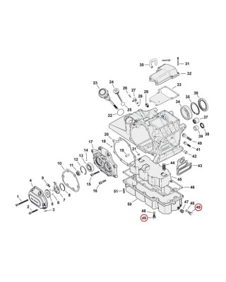 COLONY OIL DRAIN PLUG, MAGNETIC 00-17 Softail(1): oil tank 00-17 Softail(1): transm. 18-20 Softail(2) 01-17 Dyna(2) 01-20 FLT/T