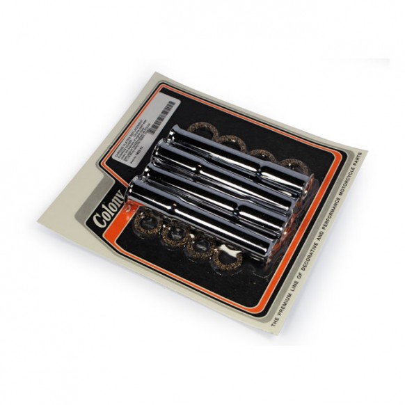 colony - Kit de cache-tiges de culbuteur inférieur - Harley-Davidson Big Twin de 1948 à 1979 - Chrome - COLONY