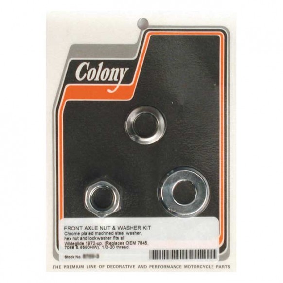 COLONY AXLE NUT & WASHER KIT 73-UP FL, FXWG WIDE GLIDE MODELS