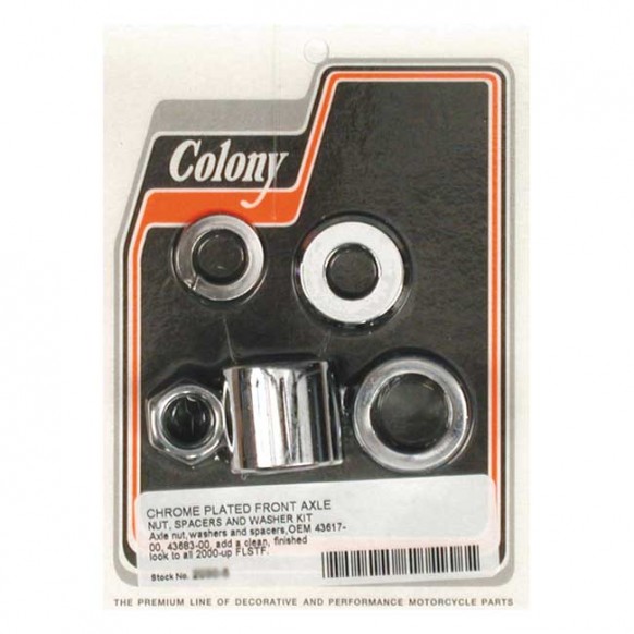 COLONY AXLE SPACER KIT FRONT, SMOOTH 00-UP FLSTF/I