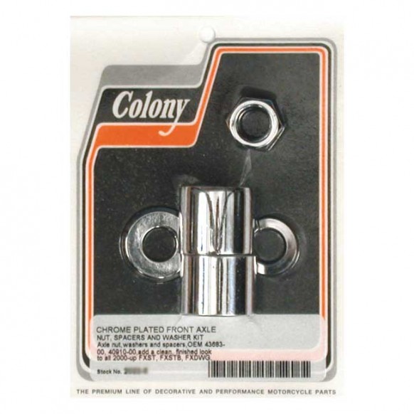 COLONY AXLE SPACER KIT FRONT, SMOOTH 00-06 FXST/B/I/BI 00-05(NU)FXDWG/I