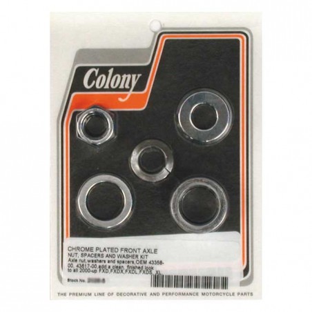 COLONY AXLE SPACER KIT FRONT, SMOOTH 00-03(NU)DYNA (EXCL. FXDWG/I) 00-06 XL