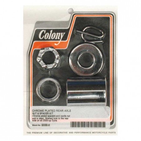 COLONY AXLE SPACER KIT REAR, SMOOTH 00-05 DYNA(NU)