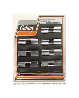 colony - Kit de visserie de culasses - Harley-Davidson 45" de 1939 à 1973 - Chrome - COLONY