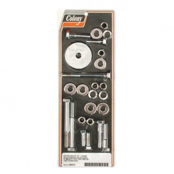 colony - Kit de montage de bas moteur - Harley-Davidson FXR de 1988 à 1994 & Touring de 1988 à 2006 - Chrome - COLONY