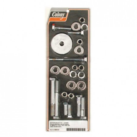 colony - Kit de montage de bas moteur - Harley-Davidson FXR de 1988 à 1994 & Touring de 1988 à 2006 - Chrome - COLONY
