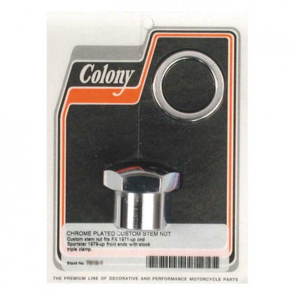 COLONY FORK STEM NUT & WASHER 78-87 XL 71-85 FX 82-87 FXR(NU)
