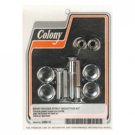 colony - Kit de montage de sabres de garde-boue arrière - Harley-Davidson Sportster XL de 2004 à 2006 - Chrome - COLONY