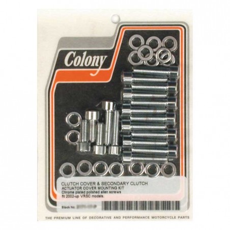 colony - Kit de montage de cache embrayage - Harley-Davidson V-Rod de 2002 à 2017 - Poli - COLONY