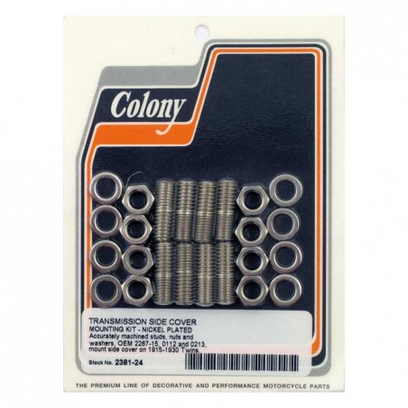 colony - Kit de montage de carter supérieur de boîte de vitesses - Harley-Davidson de 1915 à 1930 - Nickel - COLONY