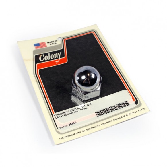 colony - Écrous borgnes - 5/8"-18 - Chrome - COLONY