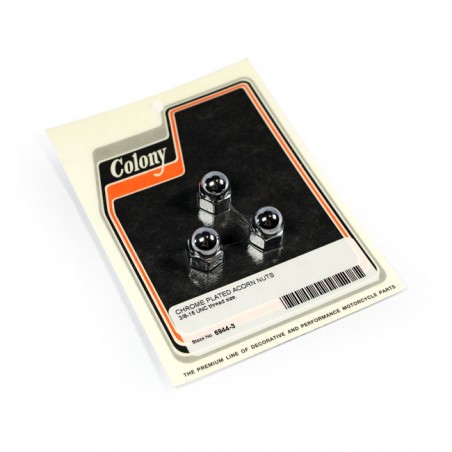 colony - Écrous borgnes - 3/8"-16 - Chrome - COLONY