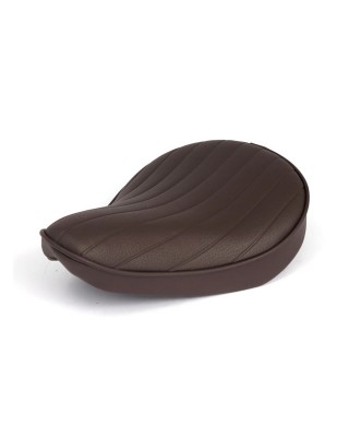 mcs - Selle Solo Fitzz Custom Tuck N Roll - 10" de large - Noir avec surpiqûres - MCS