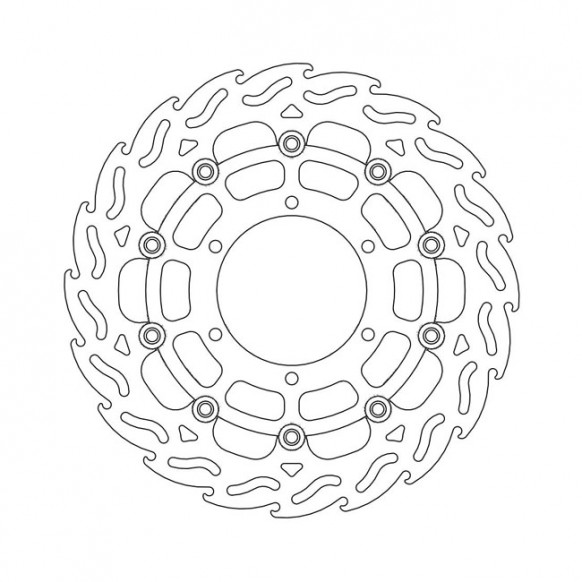 Moto-Master Flame series floating brake rotor TUV appr.