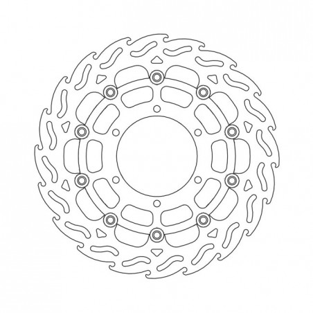 Moto-Master Flame series floating brake rotor TUV appr.