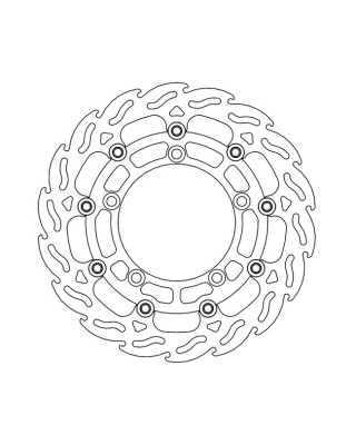 Moto-Master Flame series floating brake rotor TUV appr.