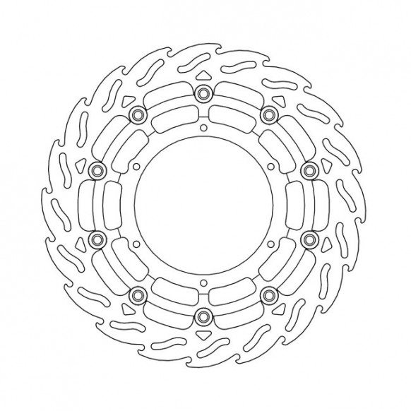 Moto-Master Flame series floating brake rotor TUV appr.